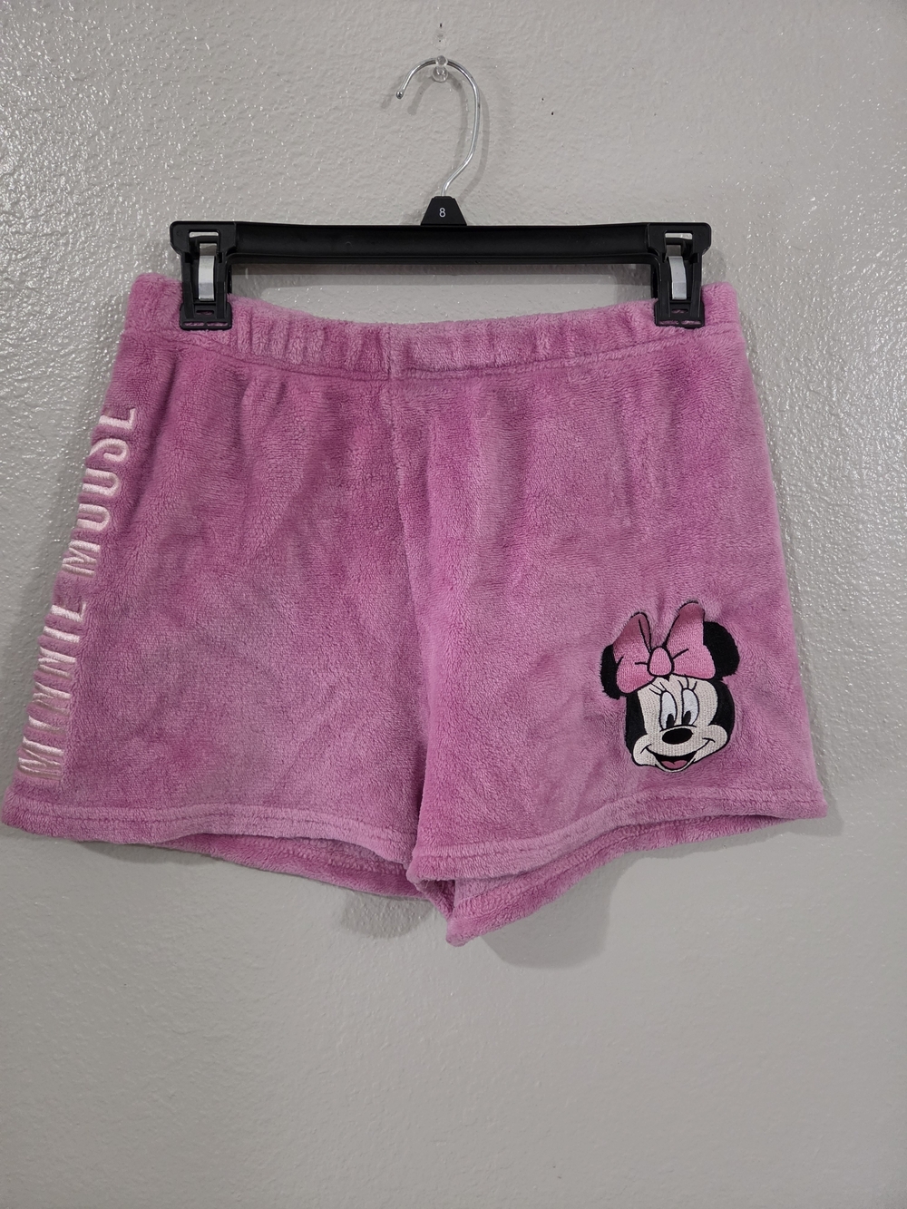Disney Pink Minnie Mouse Plush Lounge Shorts